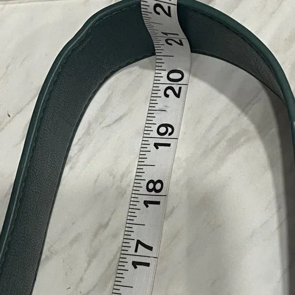 Anthropologie Teal Green Crossbody Bag With Gold Studs - Picture 9 of 14